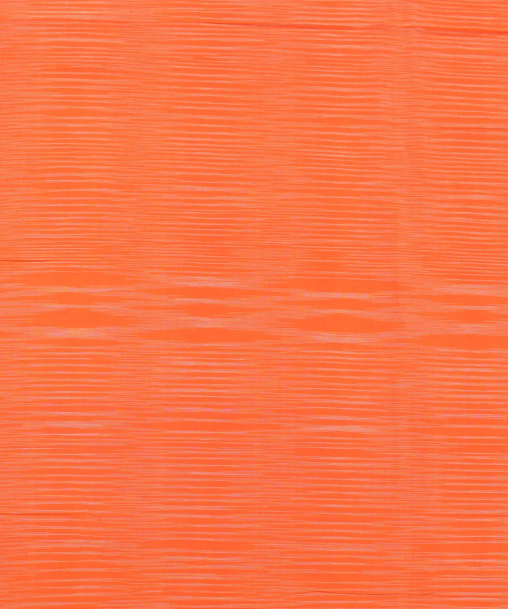 1.5m Orange handwoven cotton stripes mangalgiri material