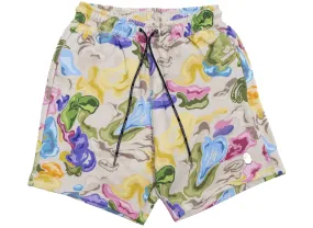 A Bathing Ape Art Camo Sweatshorts in Pastel