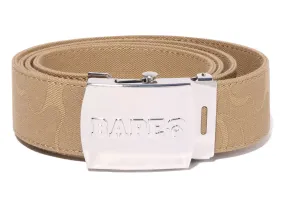 A Bathing Ape Tonal Solid Camo Belt in Beige xld