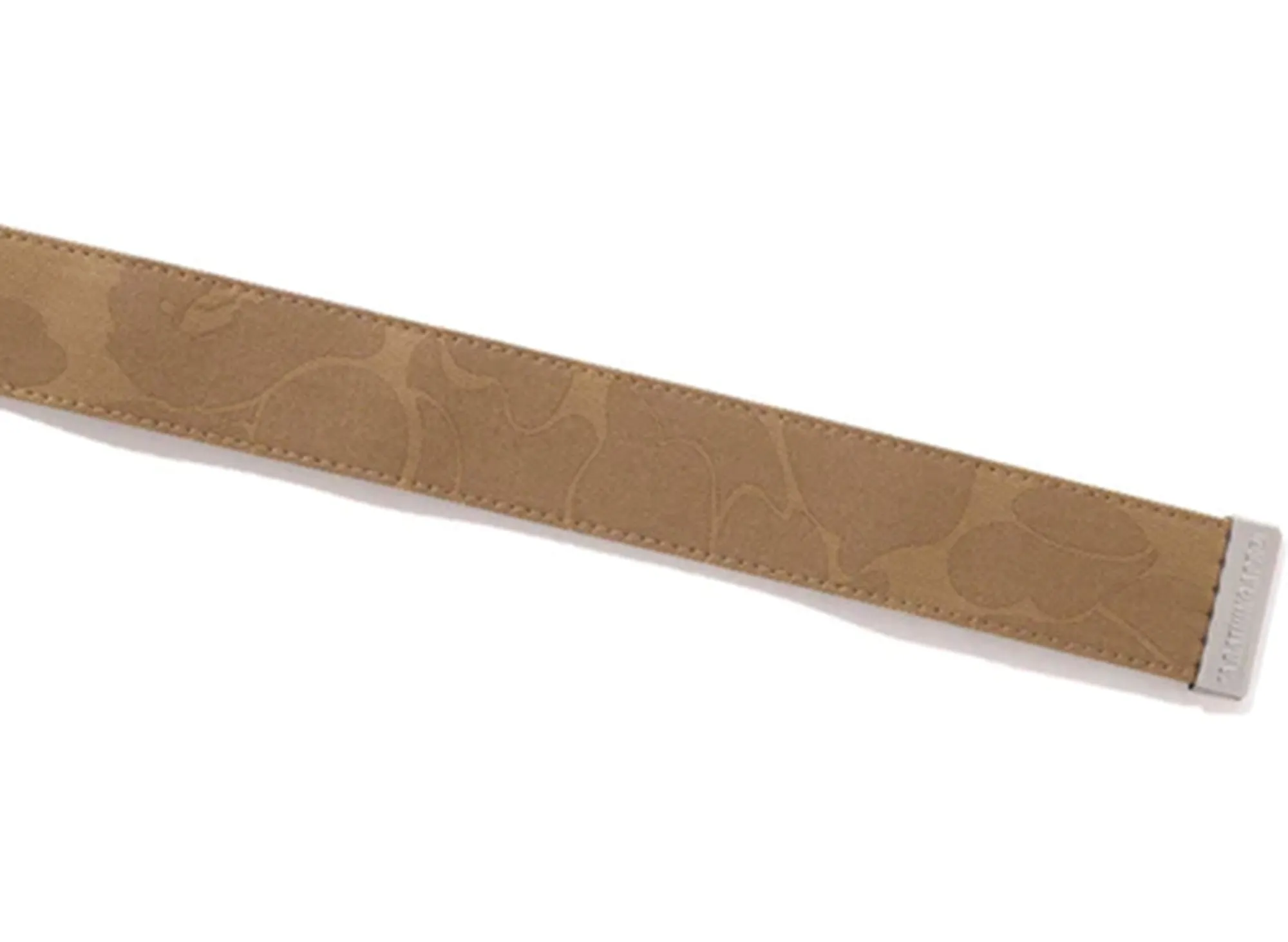 A Bathing Ape Tonal Solid Camo Belt in Beige xld