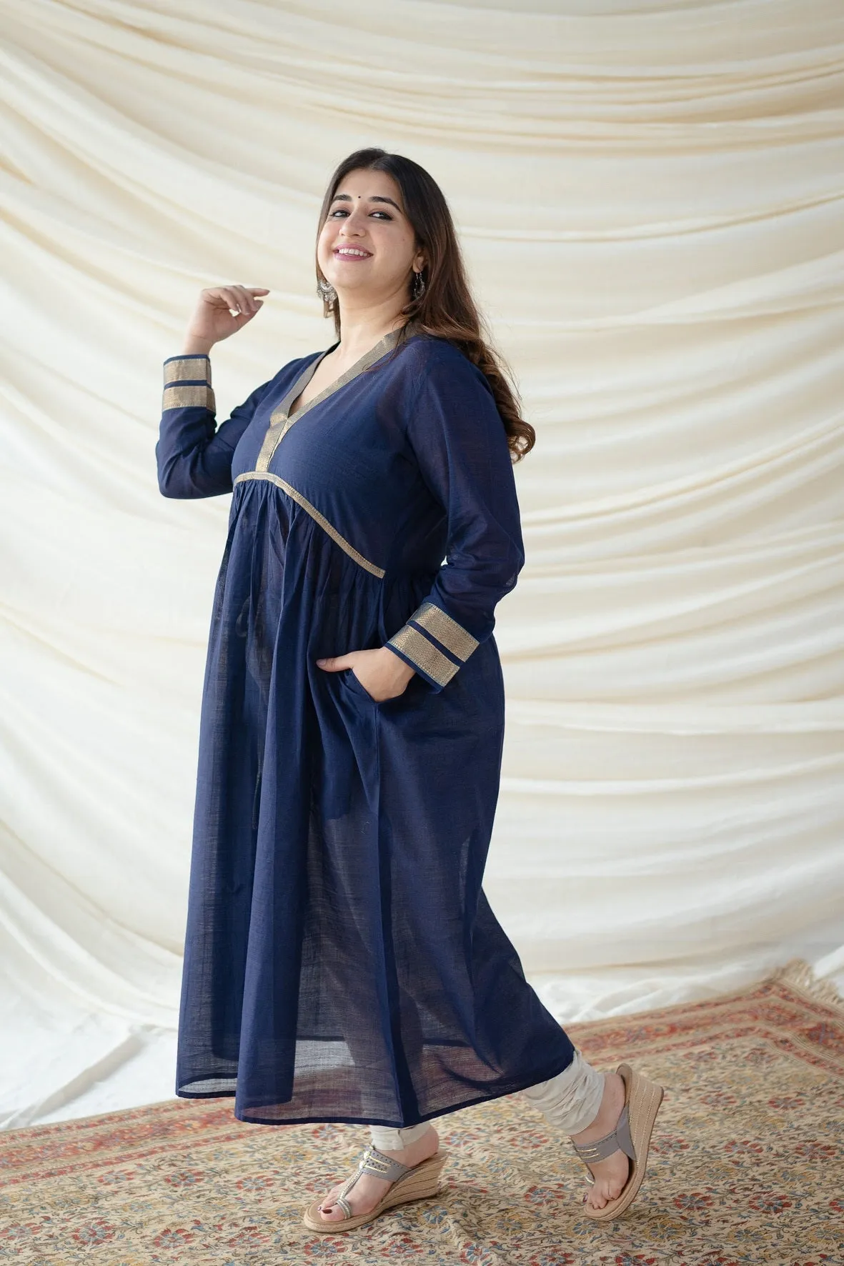 Aasha Mangalgiri Cotton Flared Kurta