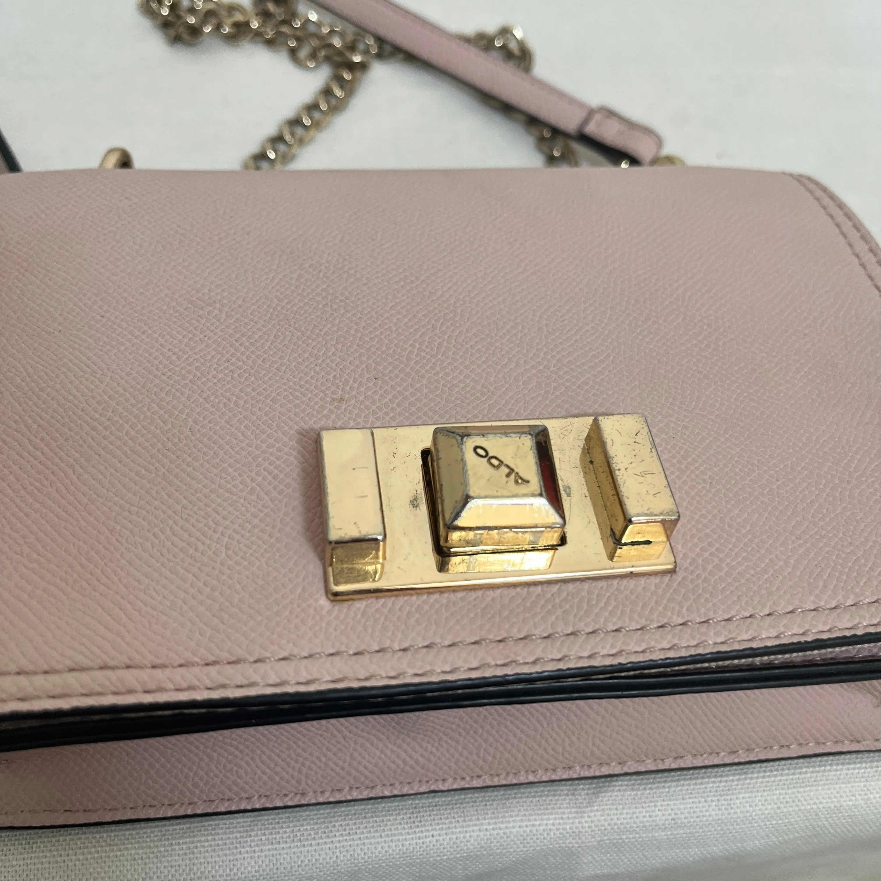 ALDO Pink Small Leatherette Crossbody Bag | Pre Loved |