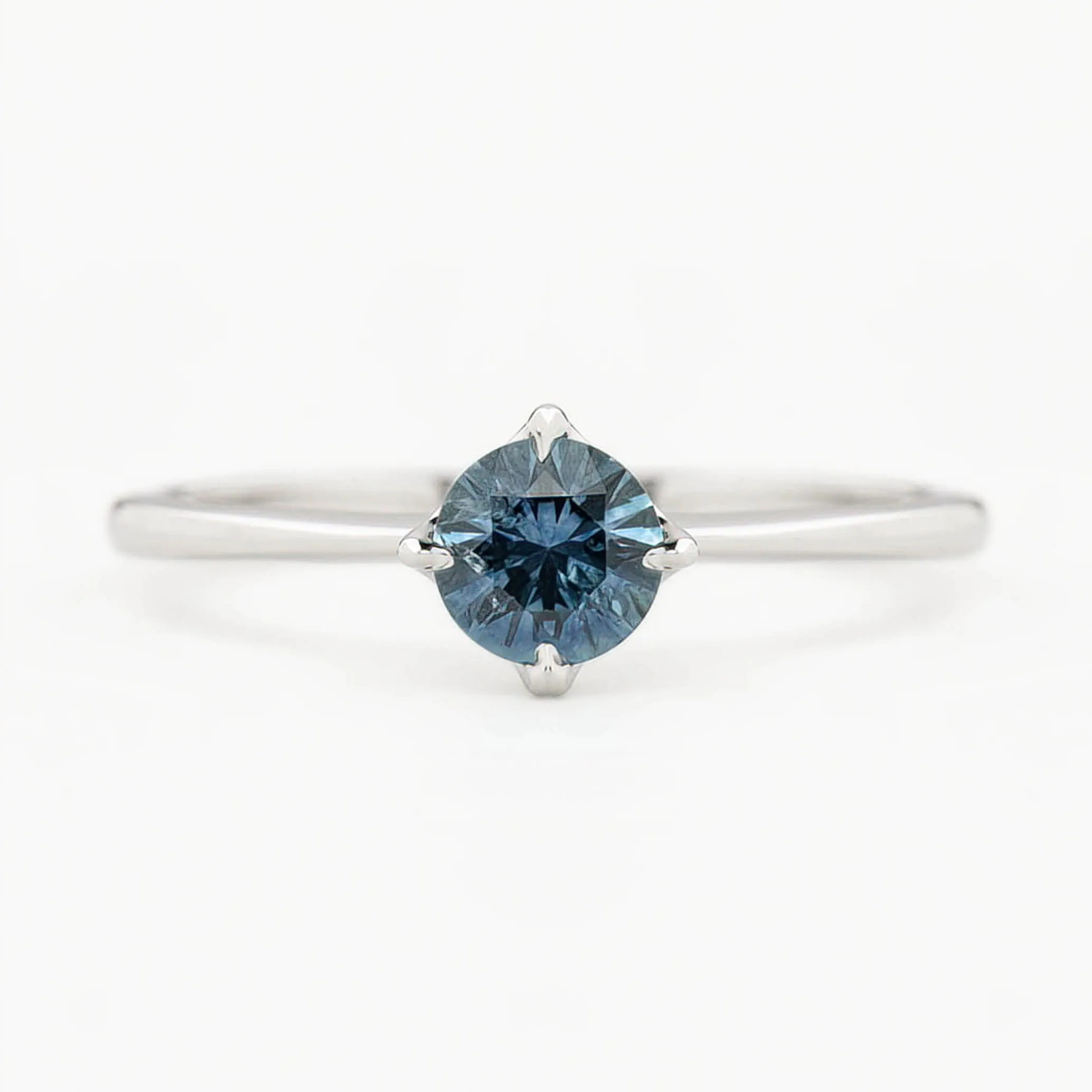 Alice Ring 0.50ct Ocean Blue Montana Sapphire, 14K White Gold