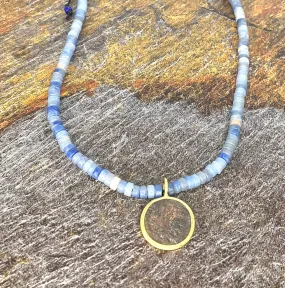 Ancient Greek Coin Lapis Necklace