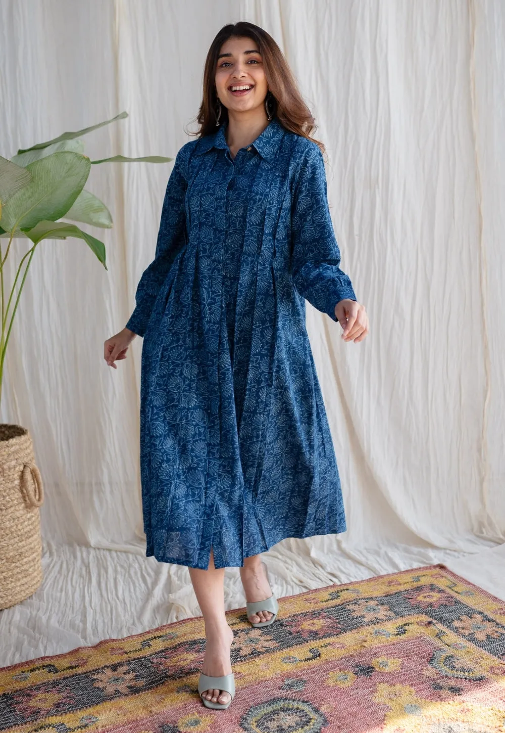 Anila Dabu Slub Cotton Dress