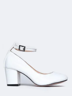 Ankle Strap Round Toe Heel