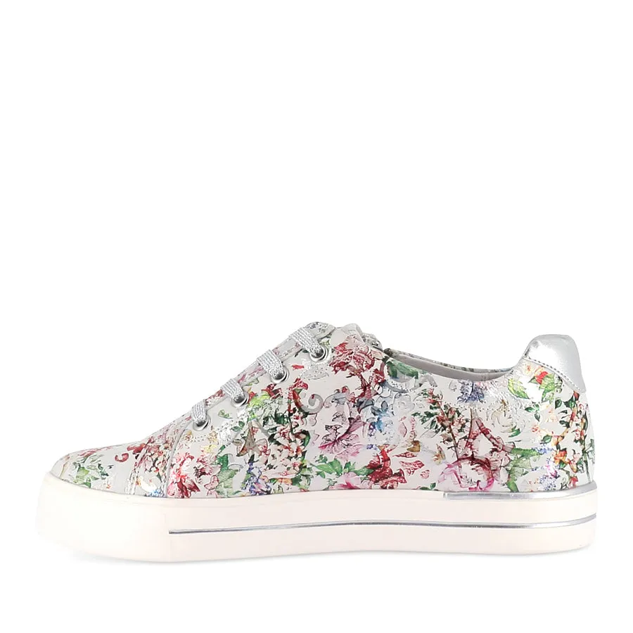 AUDRY W - WILD FLOWER-SILVER LEATHER