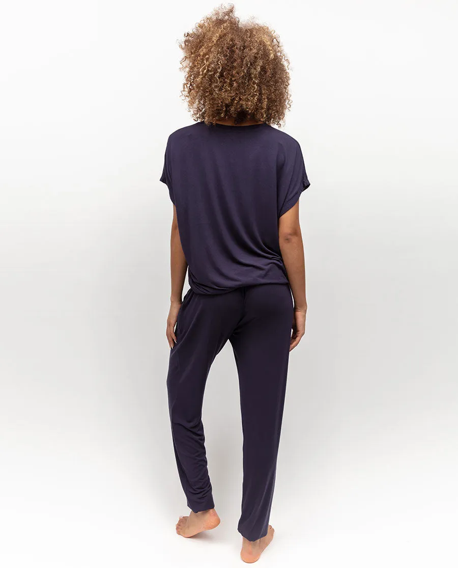 Avery Navy Jersey Pyjama Bottoms