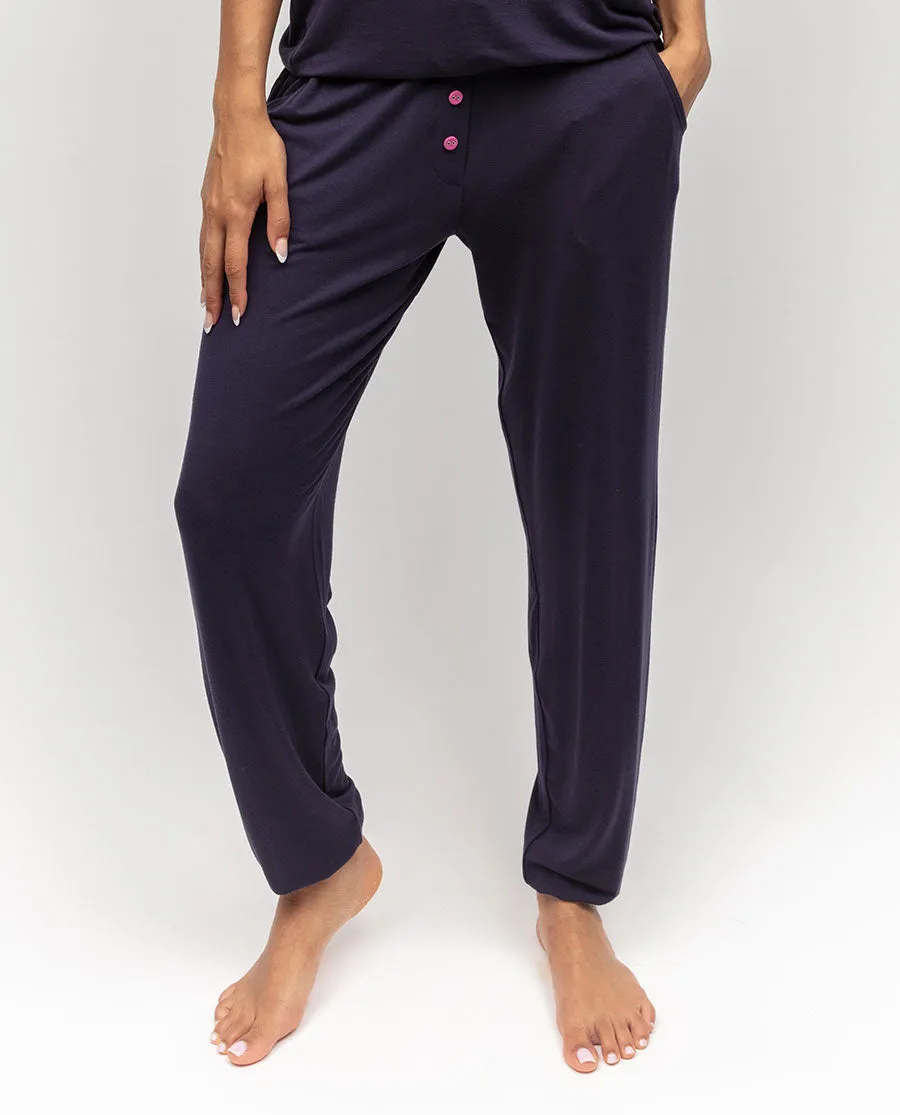 Avery Navy Jersey Pyjama Bottoms