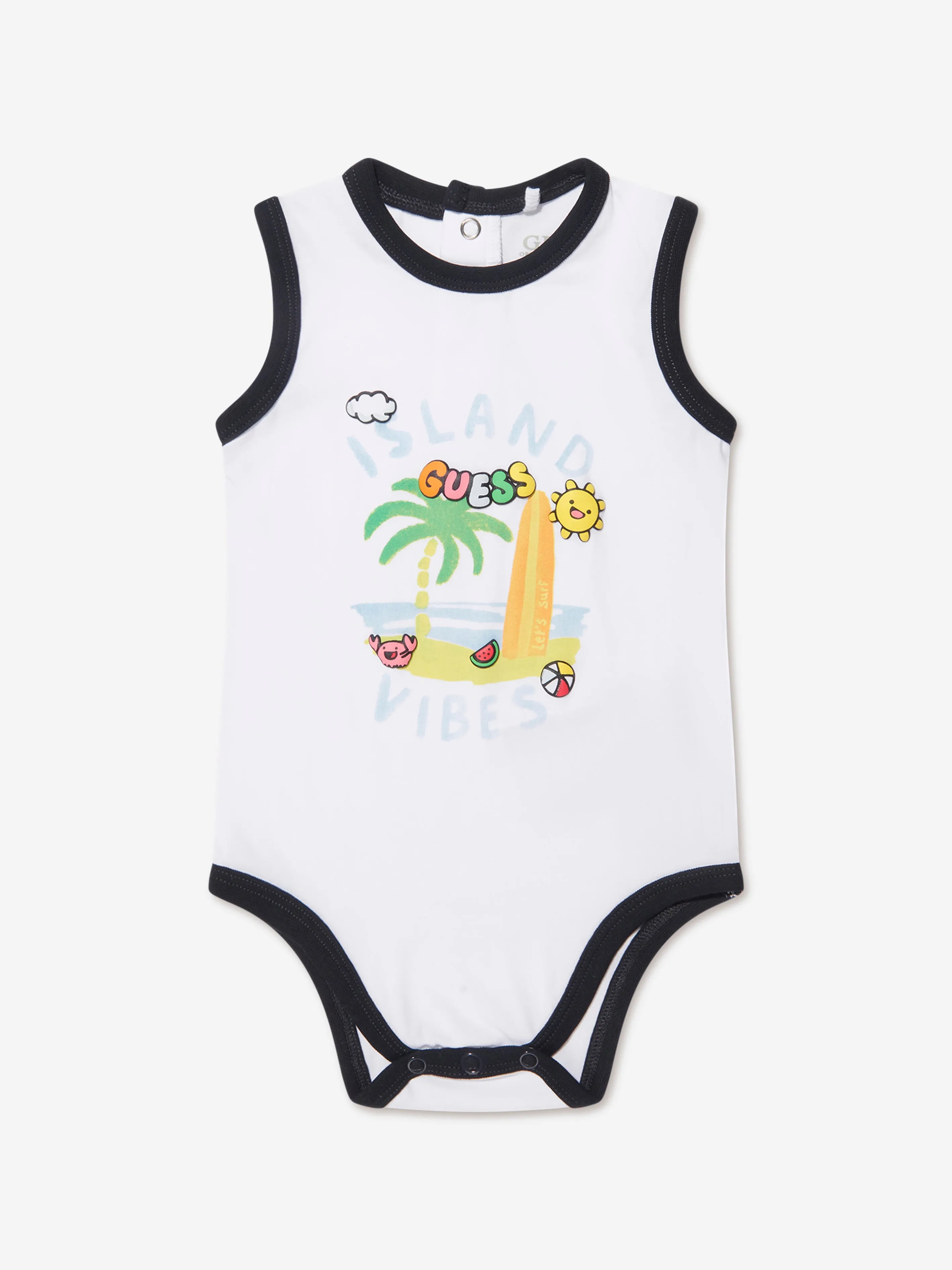 Baby Boys Bodysuit And Shorts Set (3 Piece) in White