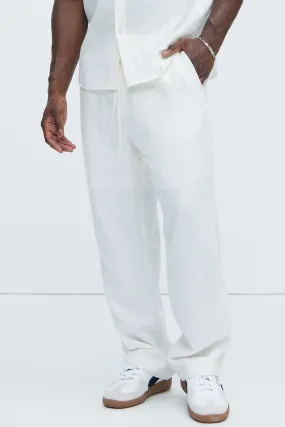 Bahamas Linen Pants - White