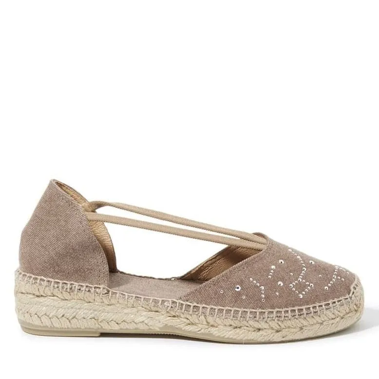 Basic Cotton Blend Wedge Espadrille for Women - Erla-TR