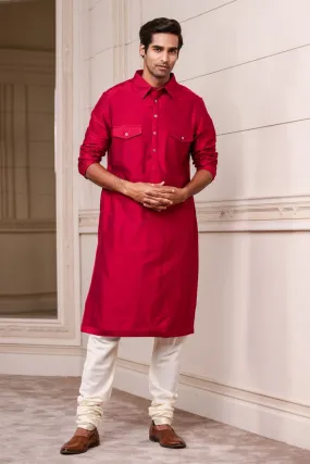 Basic Kurta With Collar And Pocket