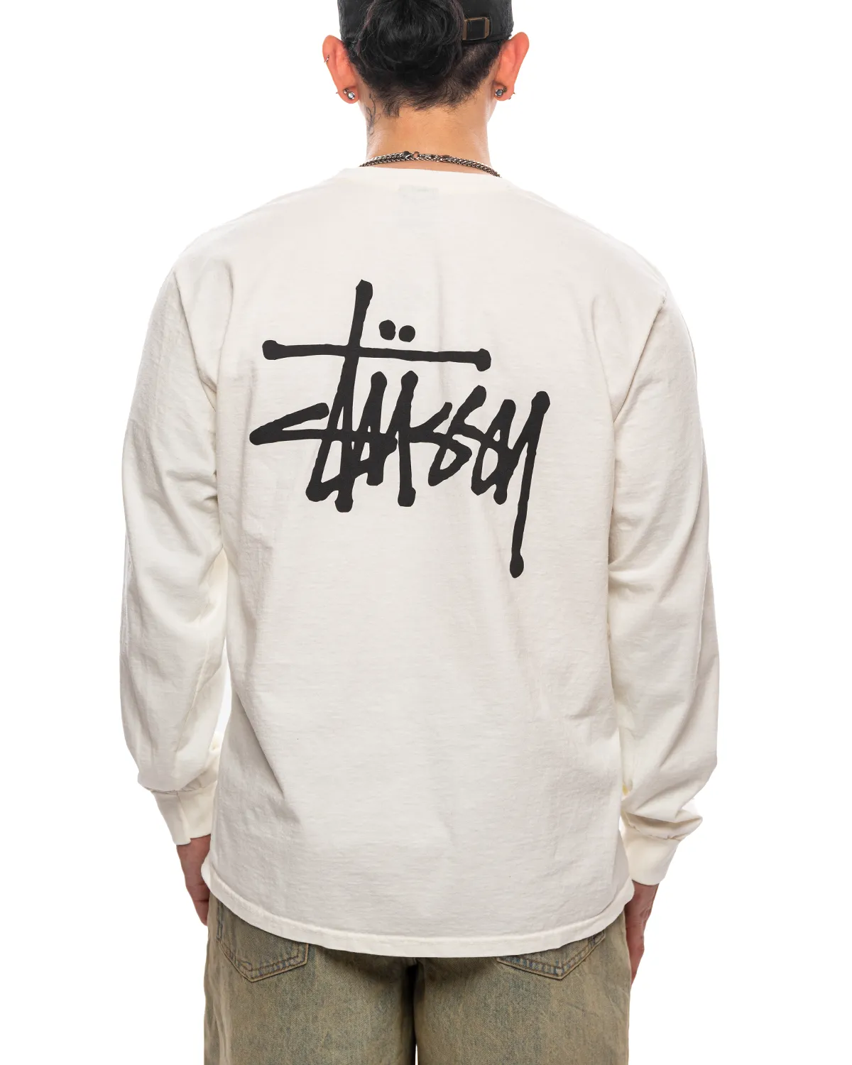 Basic Stussy Pigment Dyed LS Tee 'Natural'