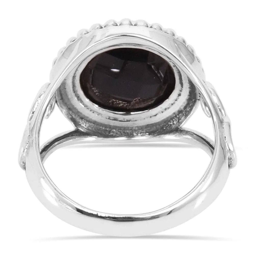 Beautiful Black Onyx Gemstone Ring 925 Sterling Silver Ring, Handmade 925 Solid Silver Ring Gift for Men and Women, Black Onyx Silver Ring