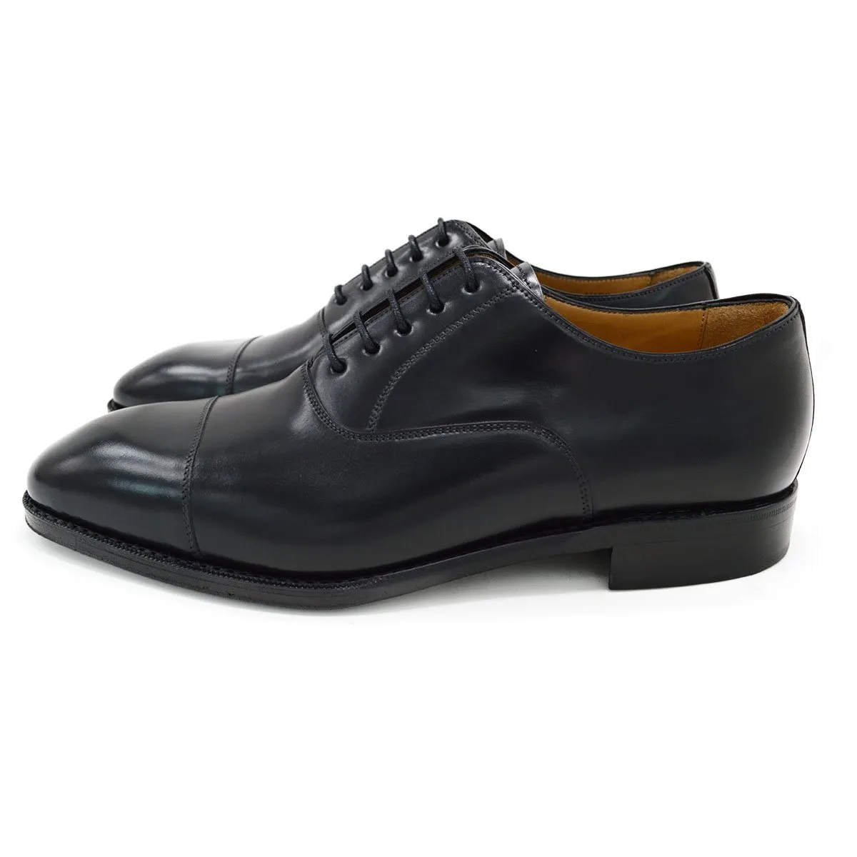 Berwick 1707 Premium Grade Cordovan Straight Cap Oxford (5217) - Black