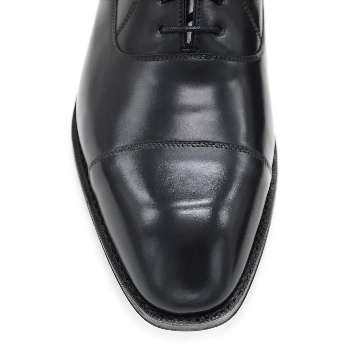 Berwick 1707 Premium Grade Cordovan Straight Cap Oxford (5217) - Black