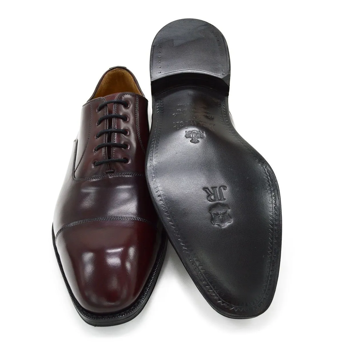 Berwick 1707 Premium Grade Cordovan Straight Cap Oxford (5217) - Red Brown