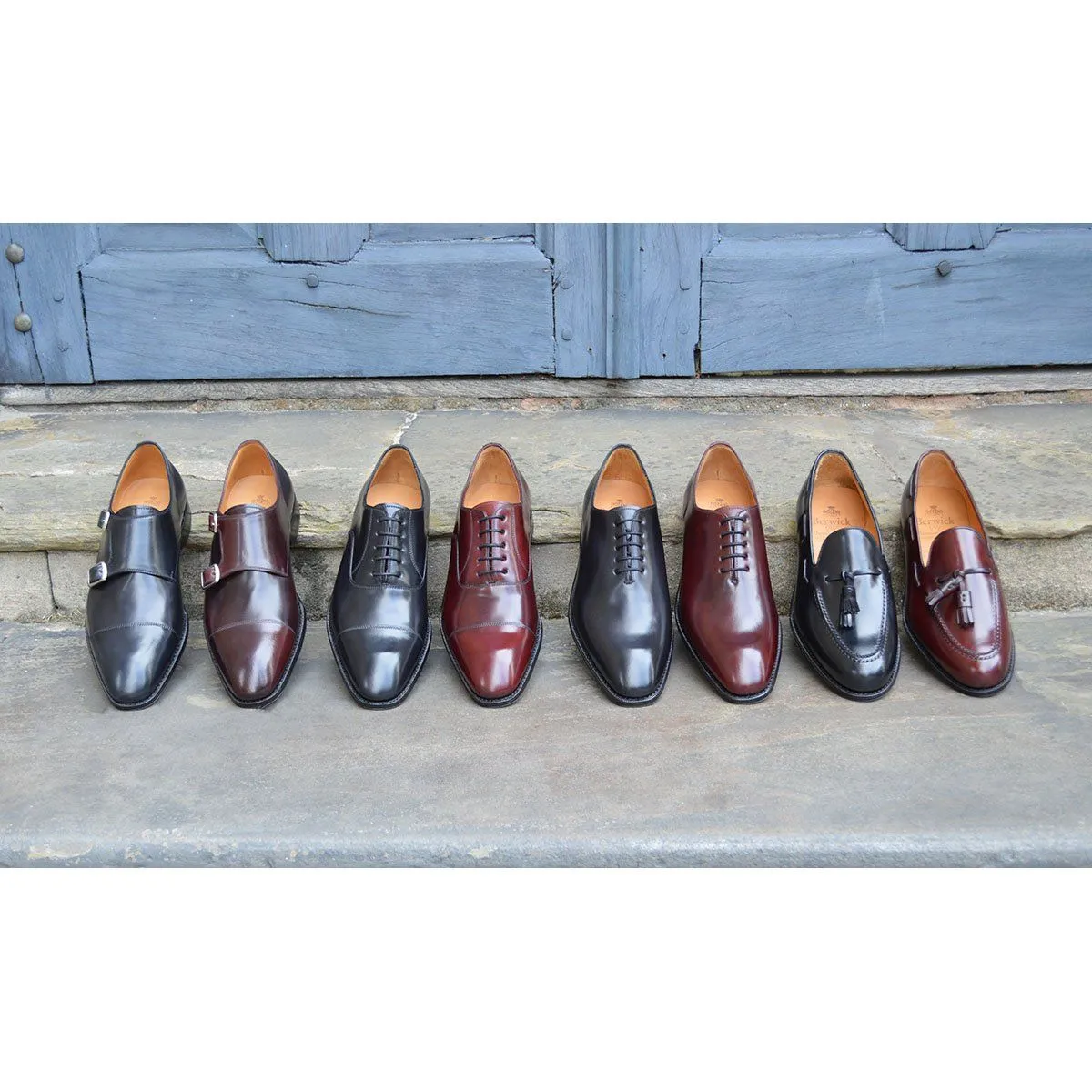 Berwick 1707 Premium Grade Cordovan Straight Cap Oxford (5217) - Red Brown