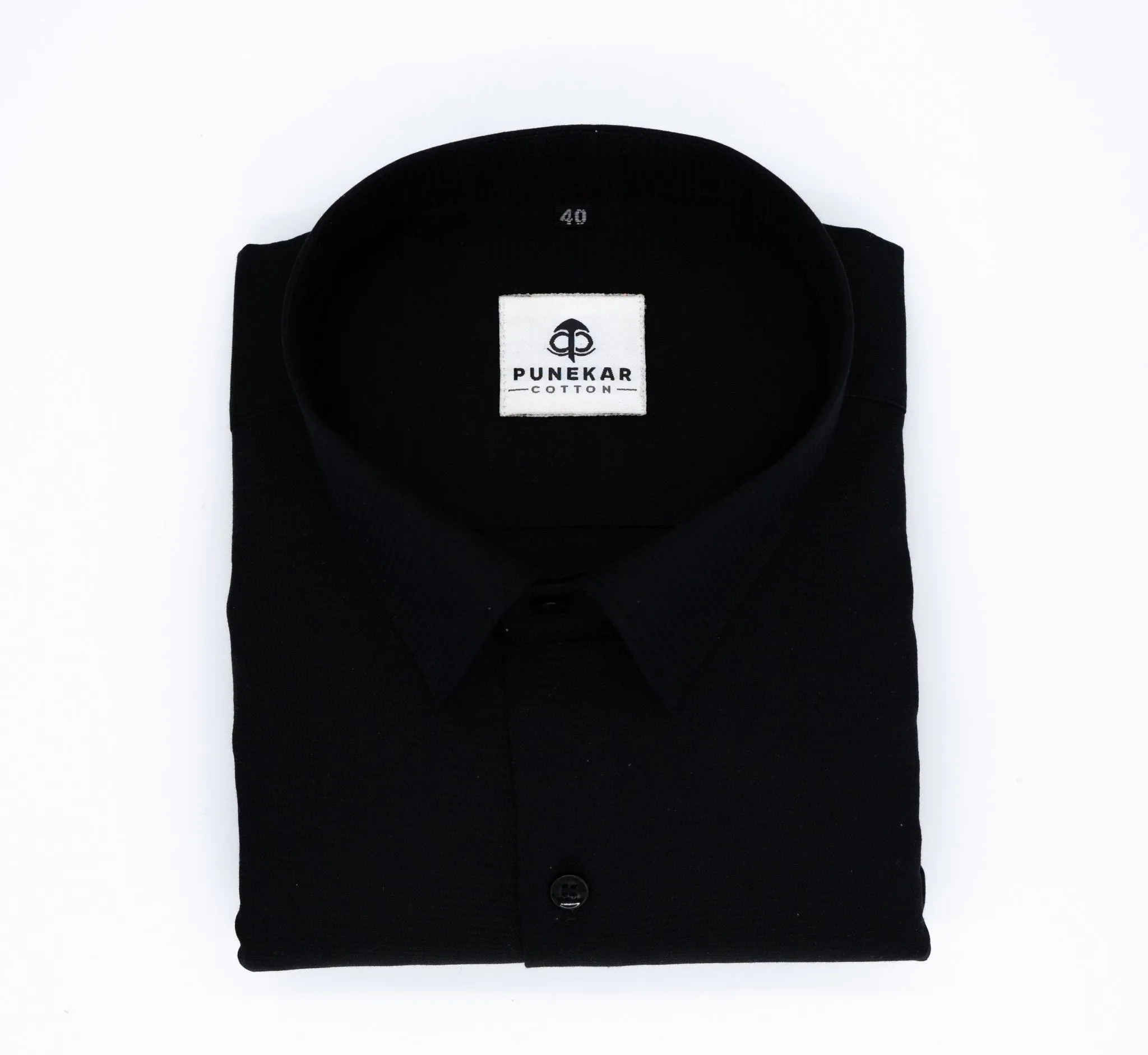 Black Color Twitter Lining Blende Cotton Shirts For Men