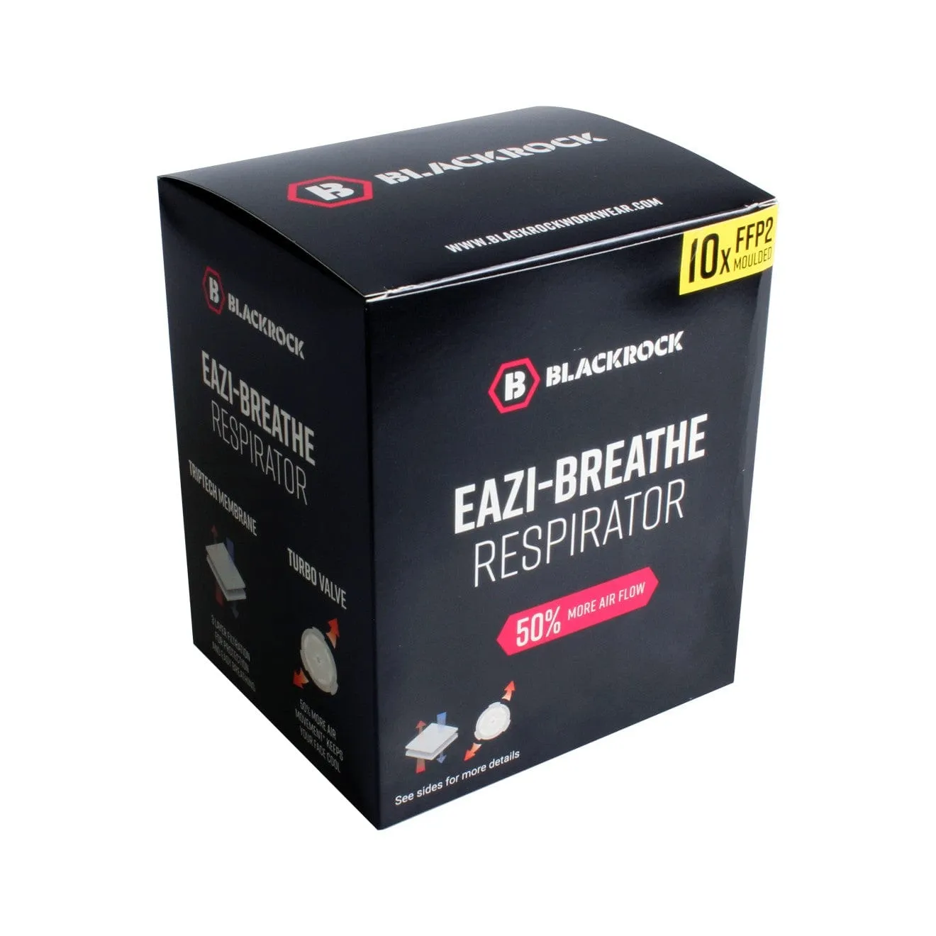 Blackrock Box of 10 Eazi-Breathe FFP2 Moulded Disposable Respirators