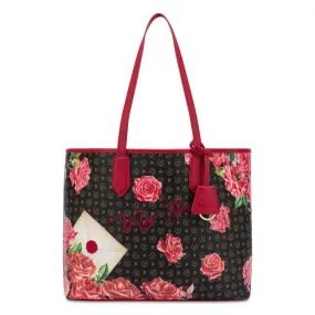 Borsa Donna Shopping a Spalla POLLINI Linea Heritage My Amore Nero Rosso TE8427