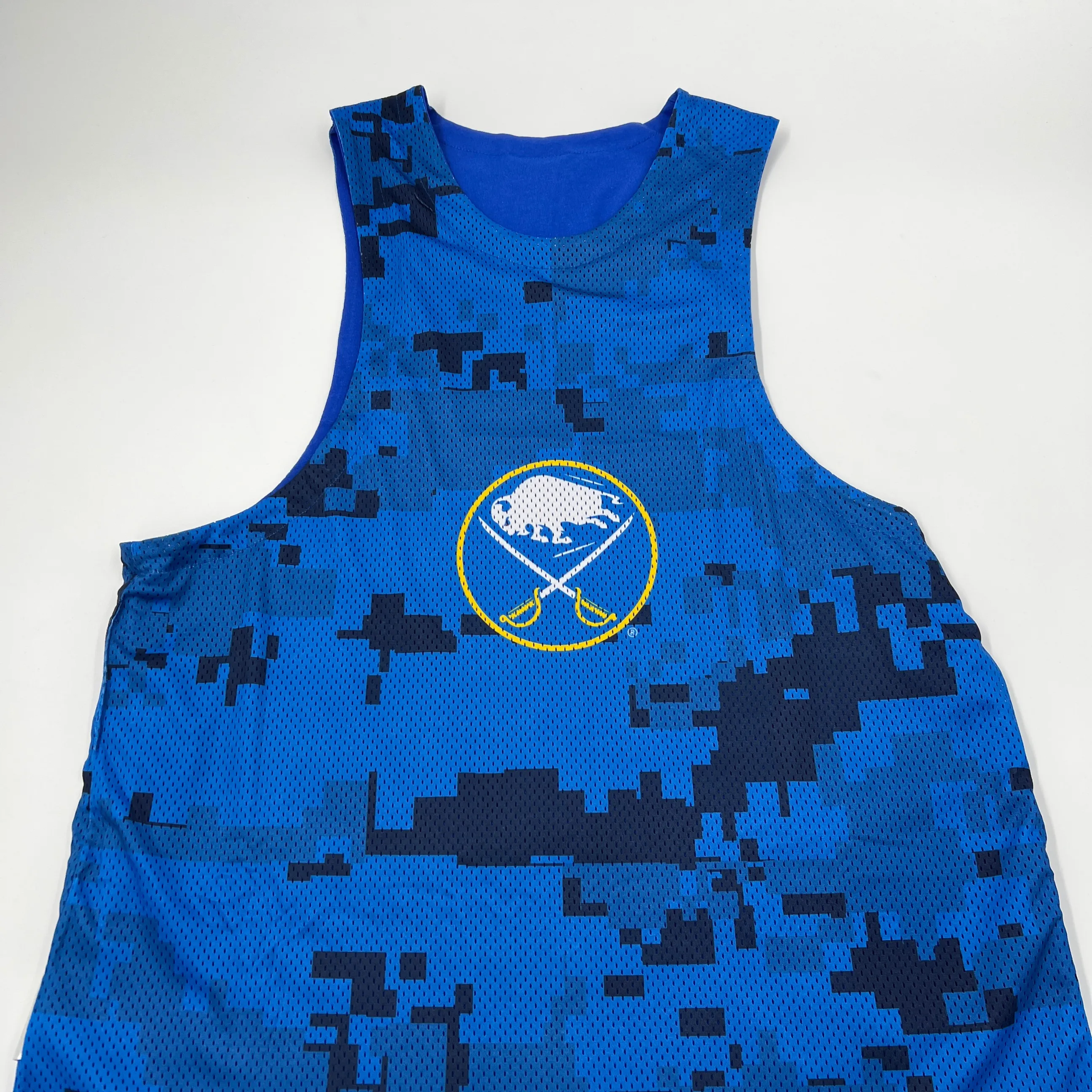 Buffalo Sabres Royal & Mesh Reversible Muscle Tank Top