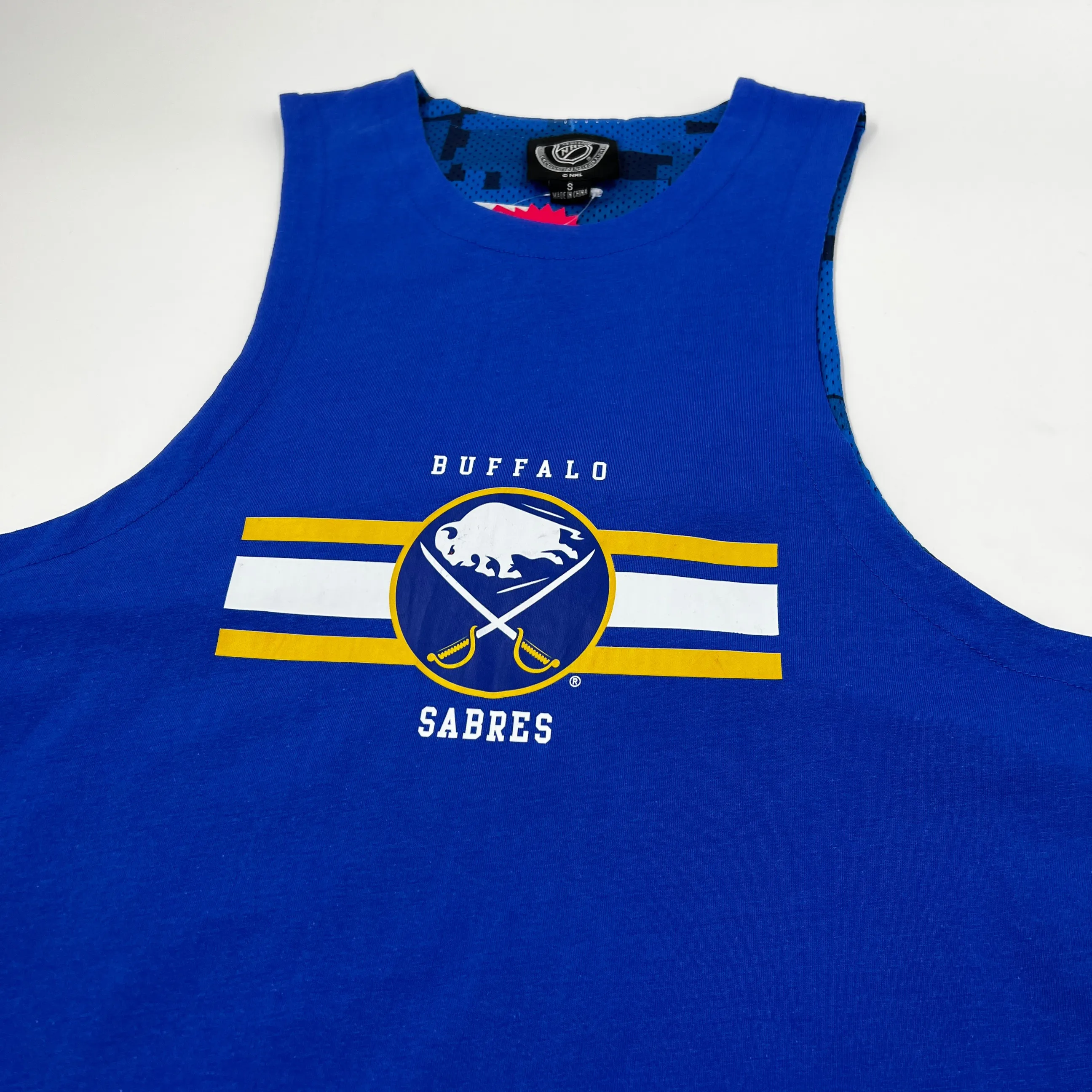 Buffalo Sabres Royal & Mesh Reversible Muscle Tank Top