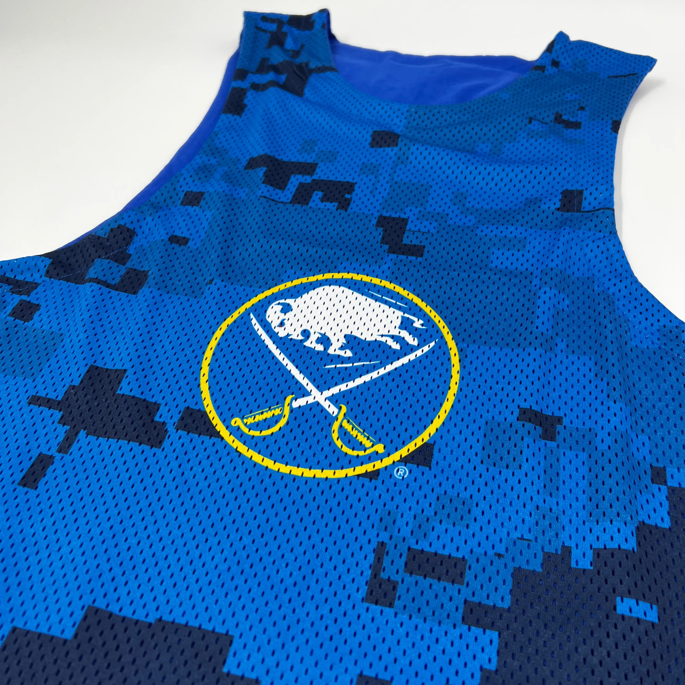 Buffalo Sabres Royal & Mesh Reversible Muscle Tank Top