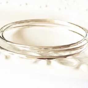 Carly bangles set - sterling silver (B166)