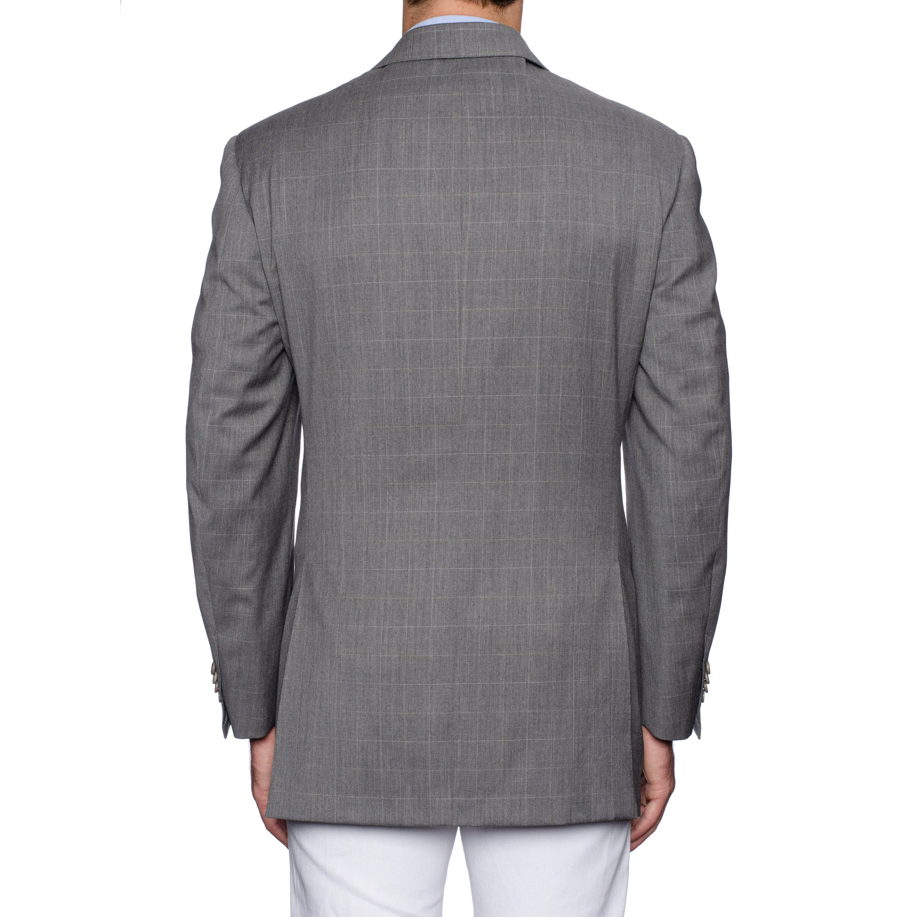 CASTANGIA 1850 Gray Wool Double Breasted Jacket EU 54 NEW US 44