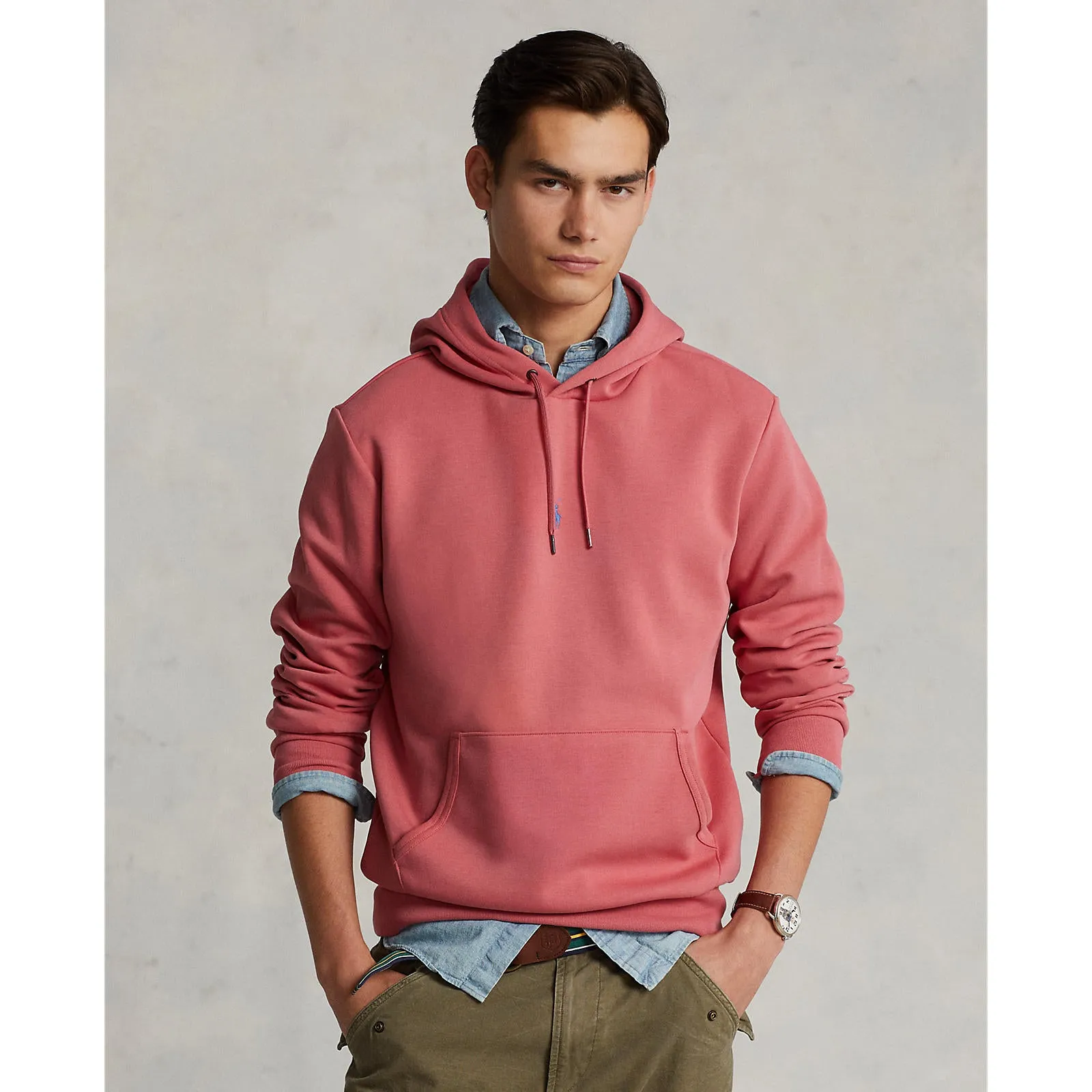 Central Pony Double Knit Hoodie - Berry