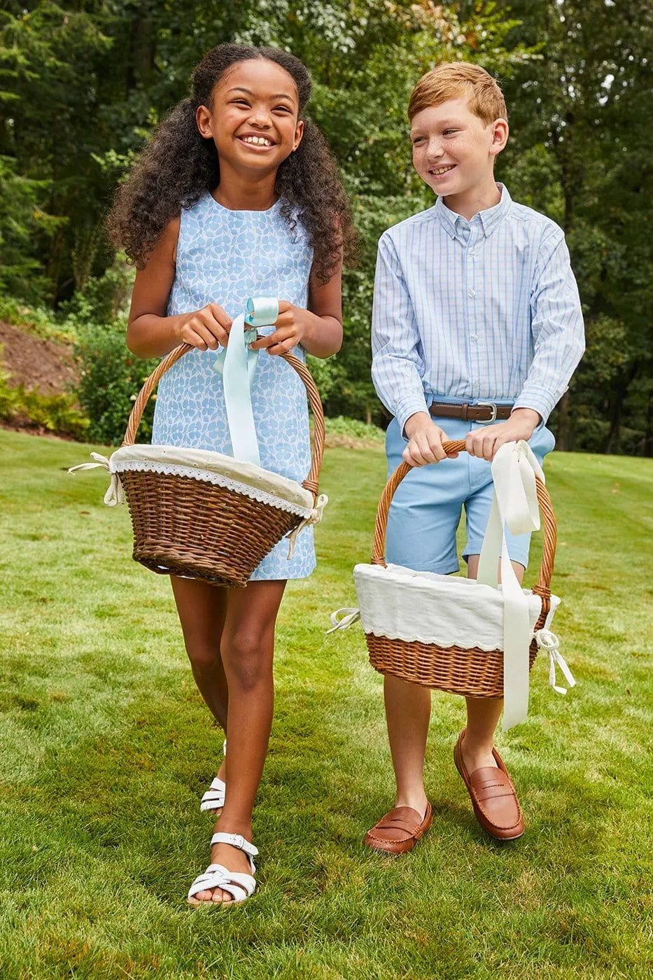 Classic Shift Dress - Blue Jacquard