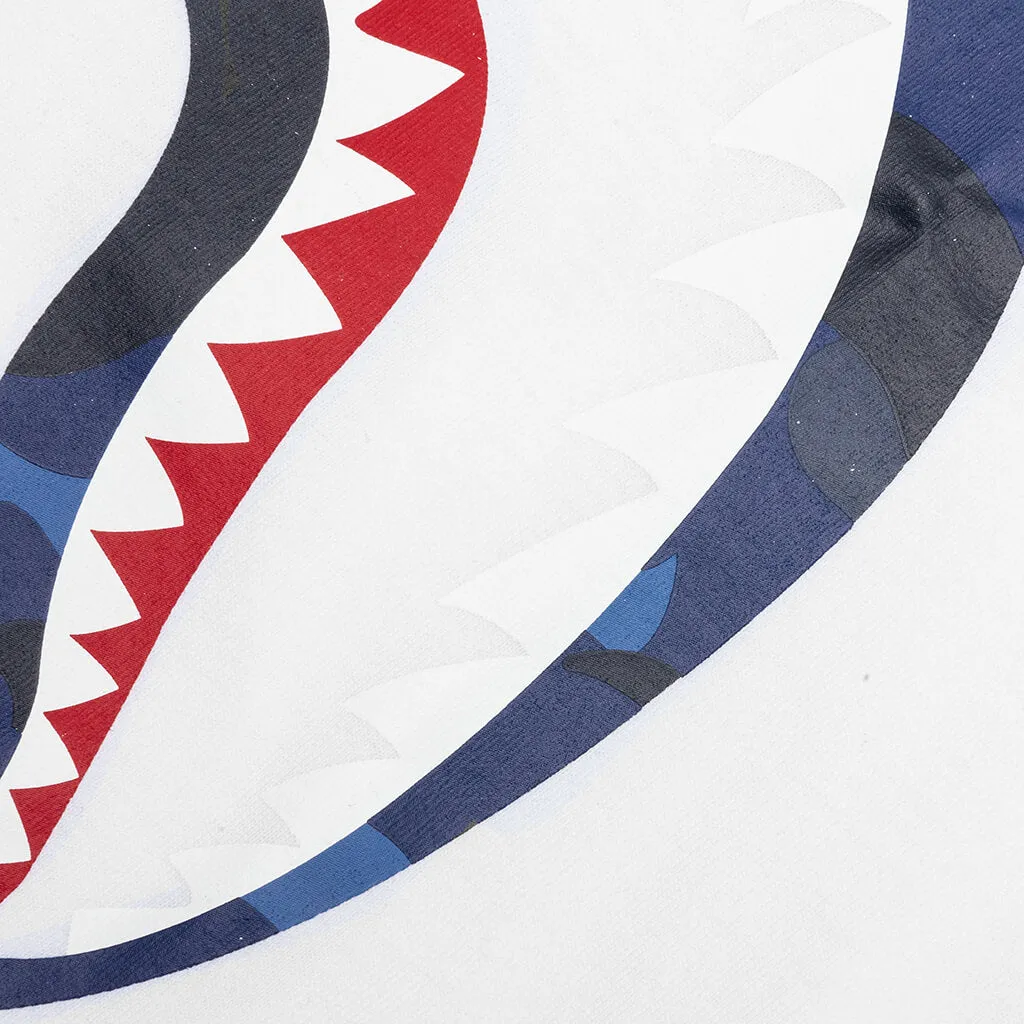 Color Camo Shark Tee - White/Navy