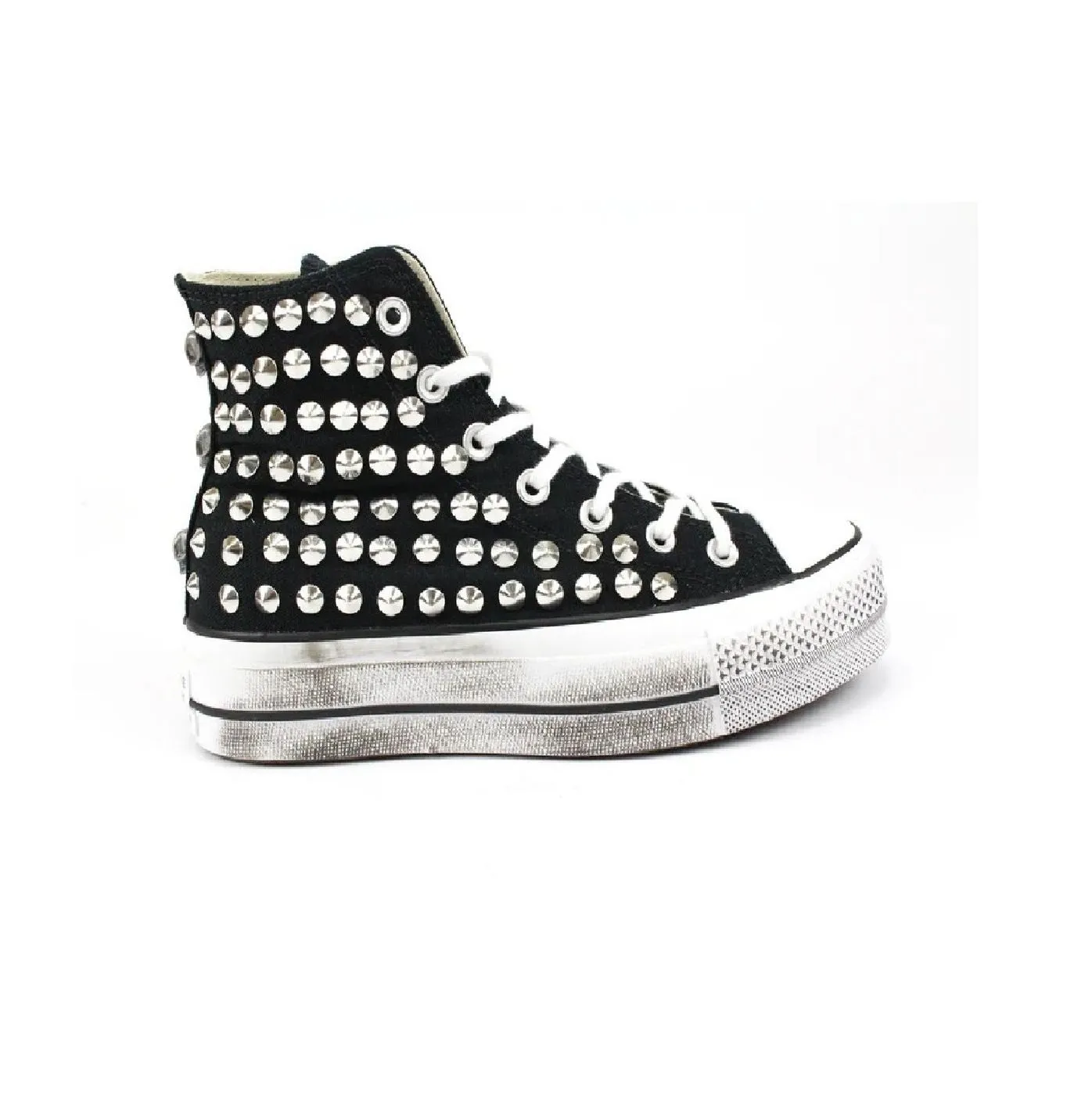 Converse All Star Platform Hi Nero Borchie