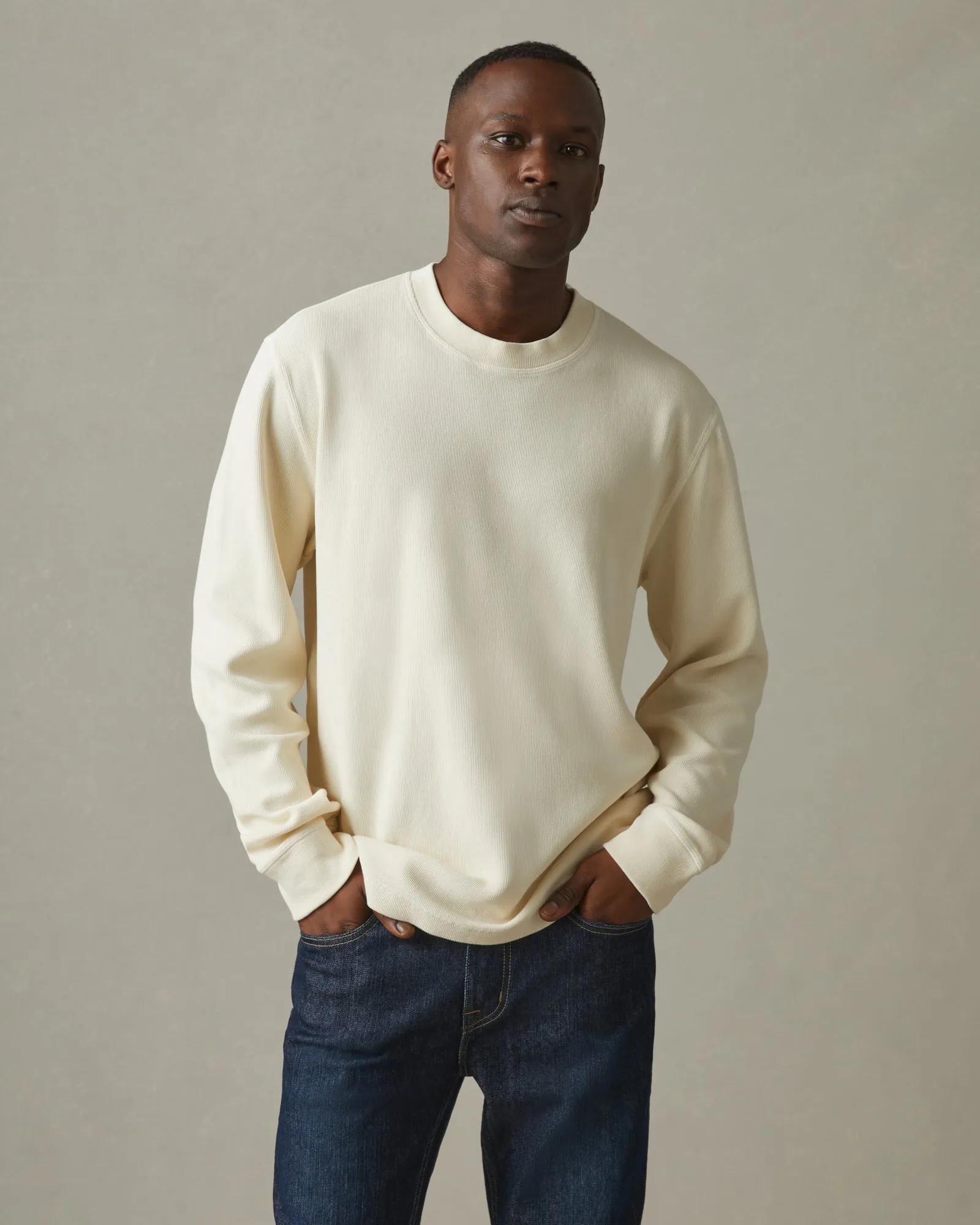 Cotton Crew Sweater - Cornsilk