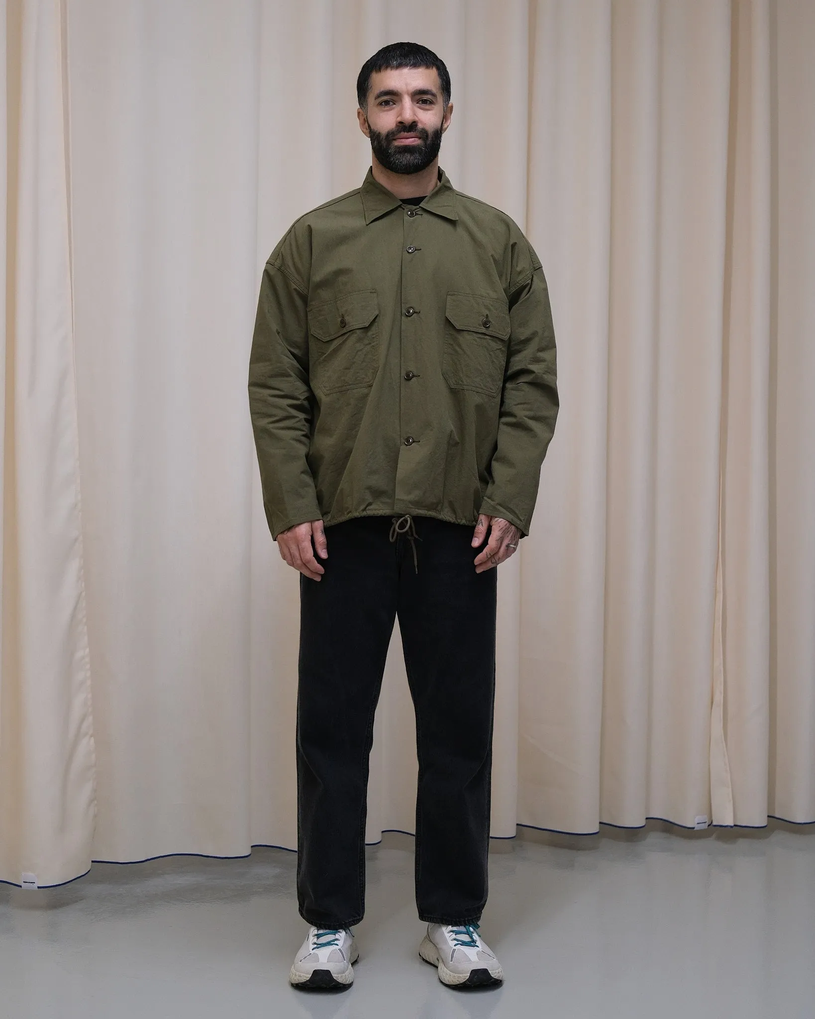 Cotton Wool Deck Shirt Khaki