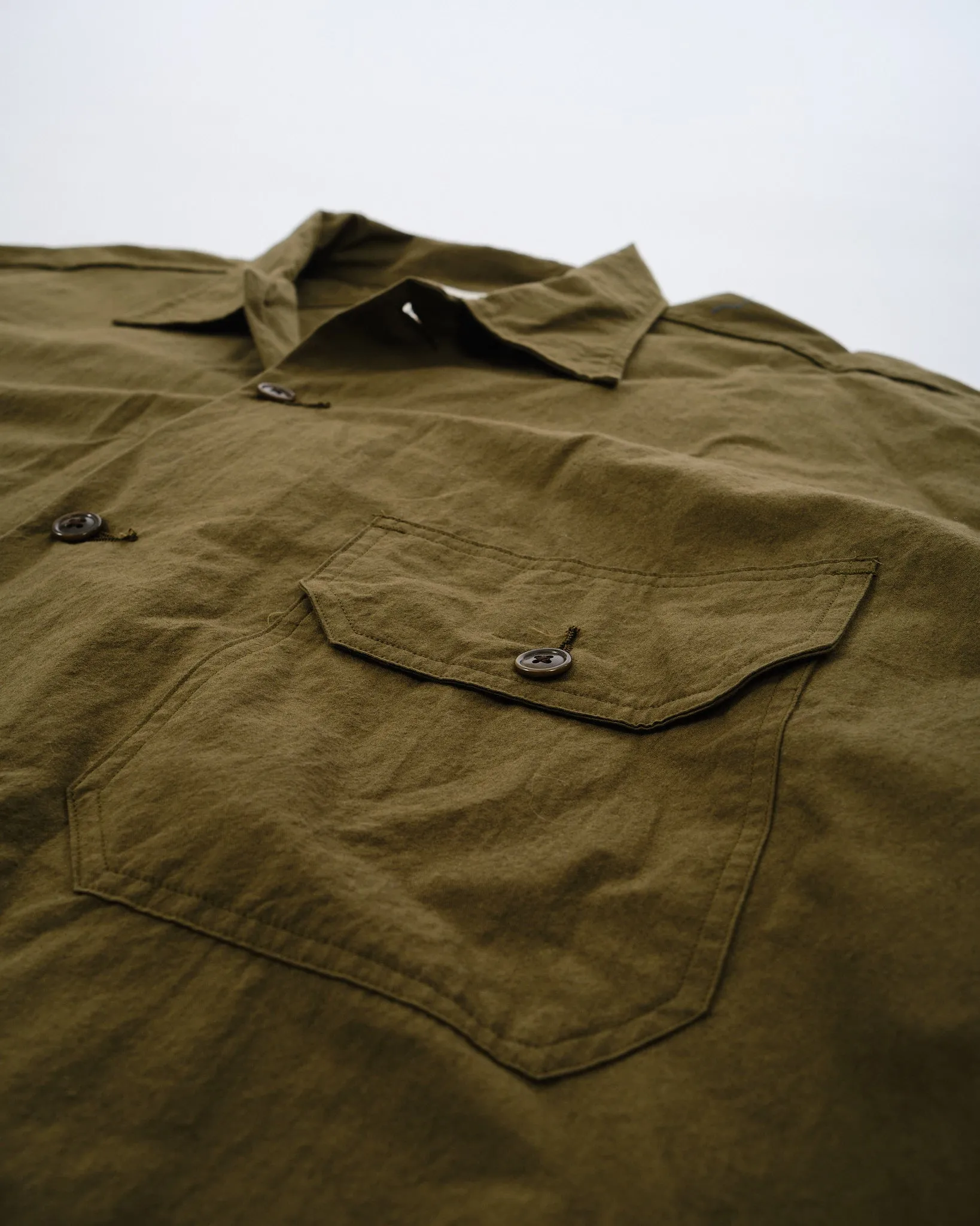 Cotton Wool Deck Shirt Khaki