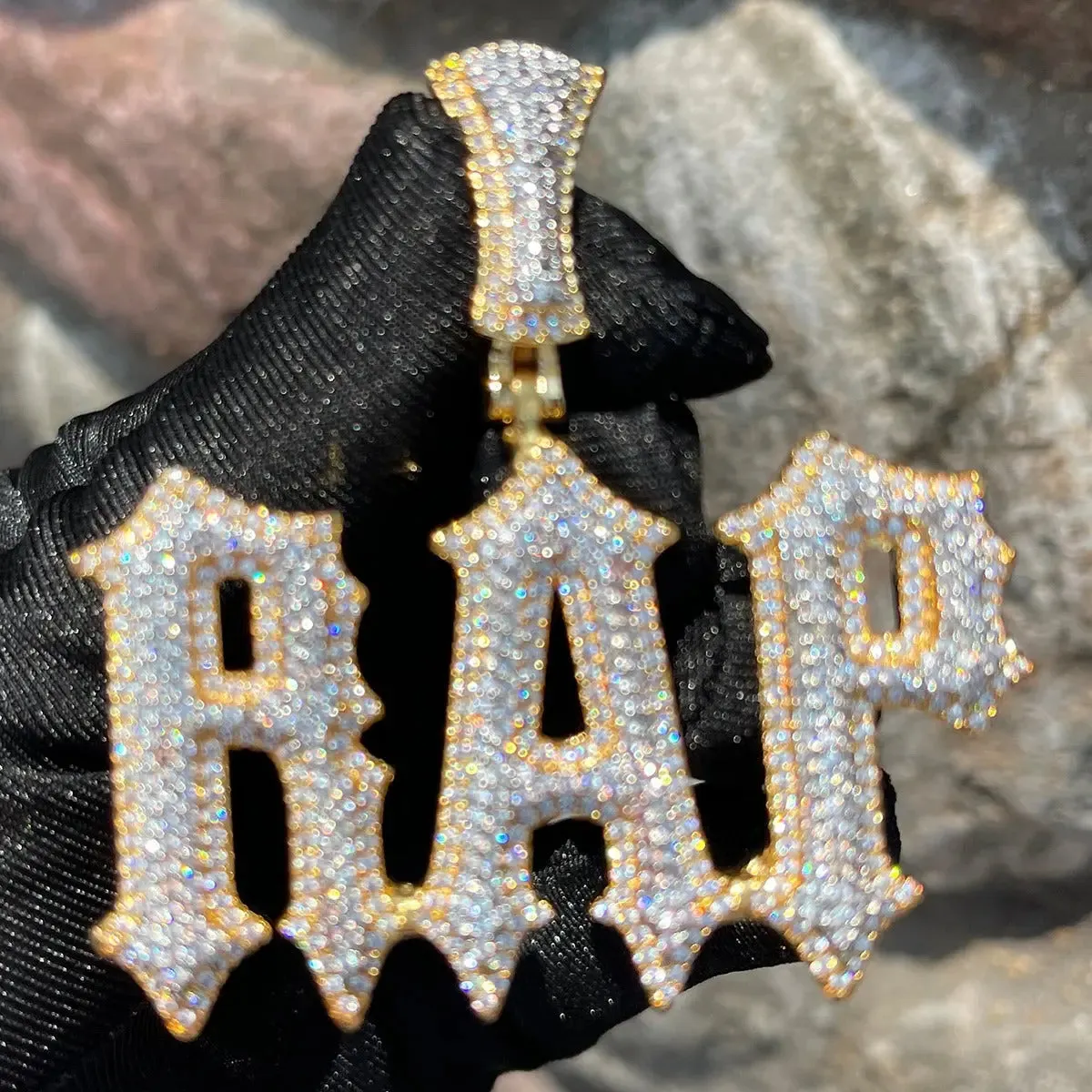 Custom 2-Tone Trap Font Pendant