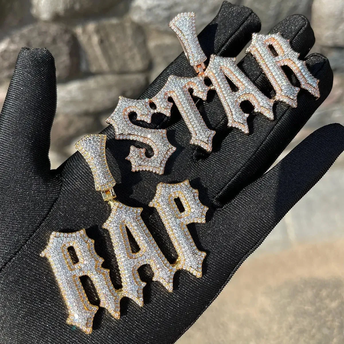 Custom 2-Tone Trap Font Pendant