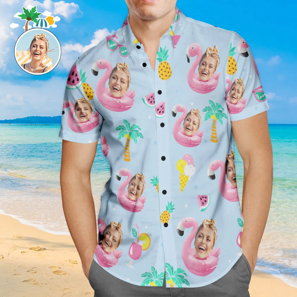 Custom Face Hawaiian Shirt Enjoy Summer Time Personalized Aloha Beach Shirt For Men