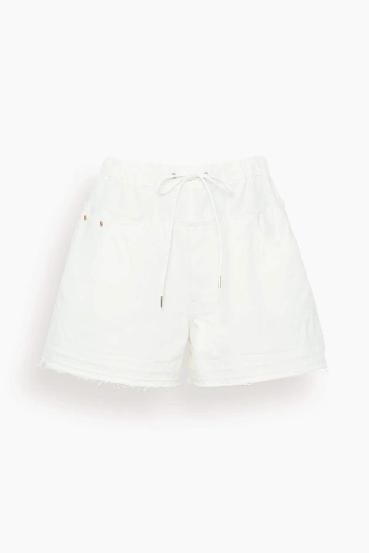 Denim Shorts in Off White