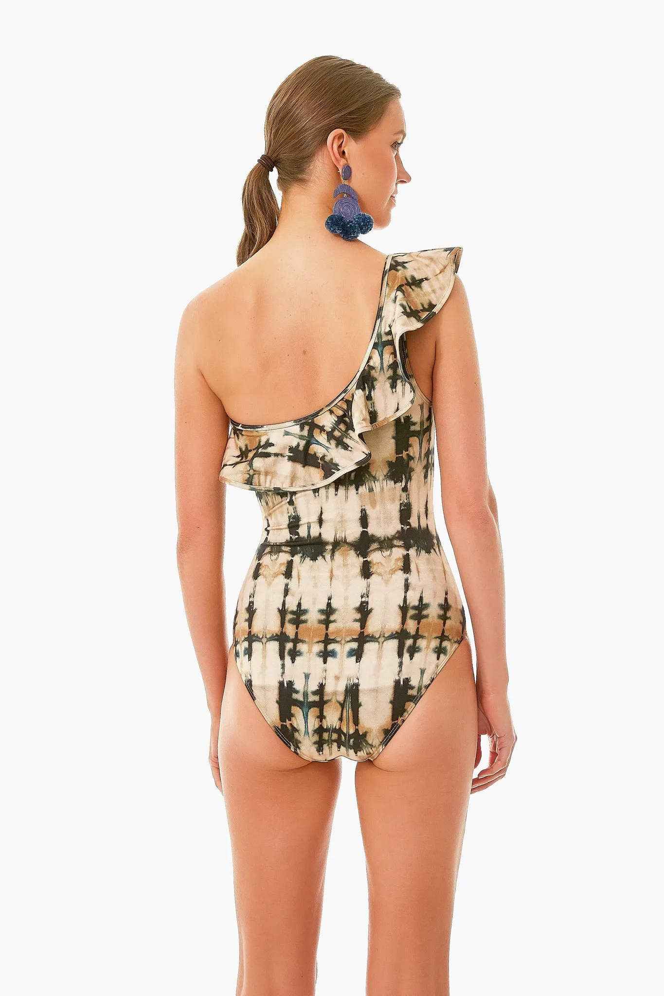 Desert Palm Tie Dye Printed Martina Maillot