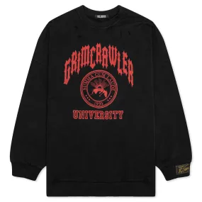 Destroyed Crewneck Sweater Grimcrawler - Black