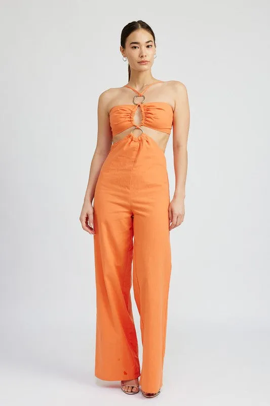 DOUBLE O RING CUT OUT JUMPSUIT