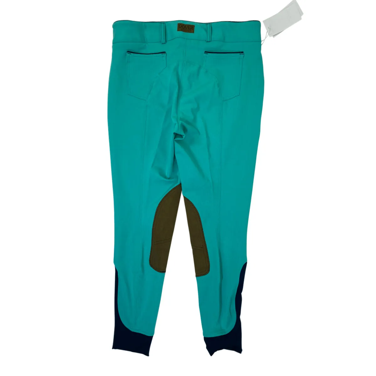 Dover Saddlery 'Wellesley' Breech in Aqua w/Navy Piping - Women's 30