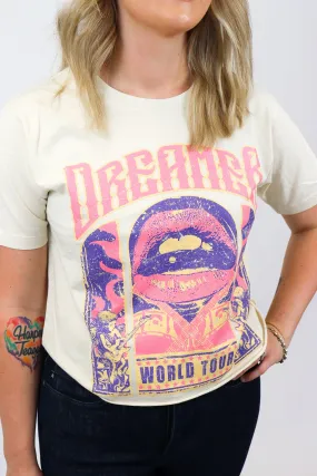 Dreamer World Tour Vintage Cropped Graphic Tee