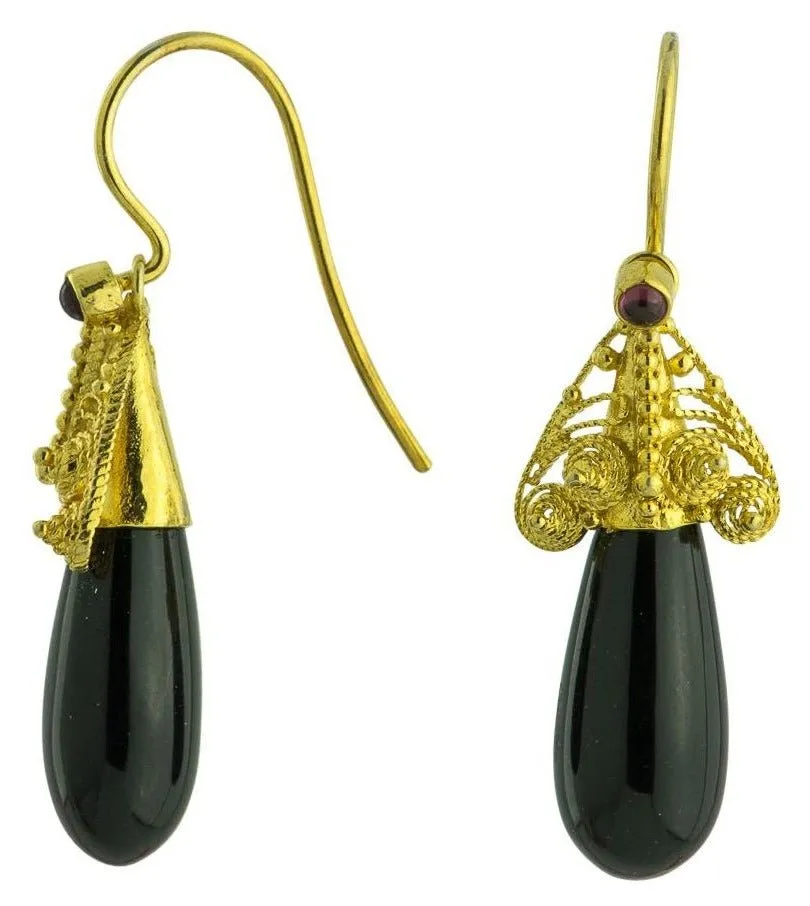 Drury Lane Onyx Earrings