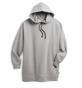 Eco Fleece Longline Hoodie LC - Heather Grey