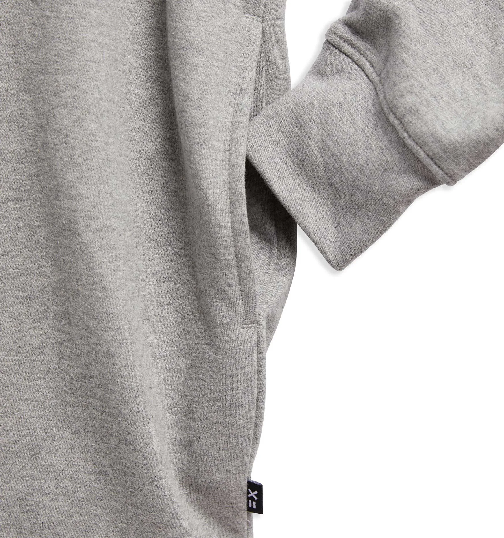 Eco Fleece Longline Hoodie LC - Heather Grey